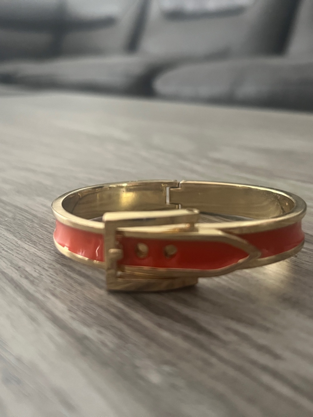 Vintage Gold-Tone Belted Cuff Bracelet | 1980s | True Vintage